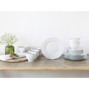 CreaTable Kaffeeservice Barcelona weiß Porzellan 18 tlg.