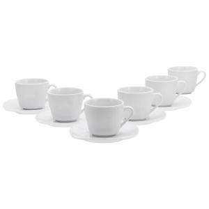 CreaTable Kaffeetassenset Square weiß Porzellan 12 tlg.