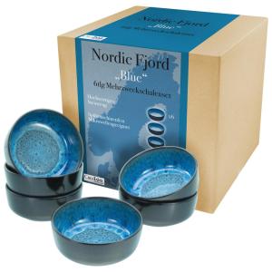 CreaTable Schalen-Set Nordic Fjord Blue blau Steinzeug D: c…