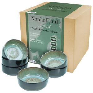 CreaTable Schalen-Set Nordic Fjord Green grün Steinzeug D:…