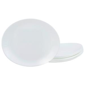 CreaTable Schnitzelteller ITALIEN PARTY weiß Glas 6 tlg.