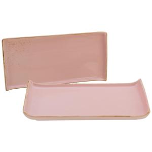 CreaTable Servierplatte NATURE COLLECTION rosa Steinzeug B/…