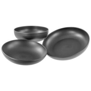 CreaTable Servierschalen-Set Uno schwarz Steinzeug B/H/L: c…