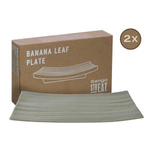 CreaTable Servierset Streat Banana Leaf grün Steinzeug