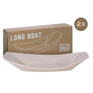 CreaTable Servierset Streat Boat long creme Steinzeug