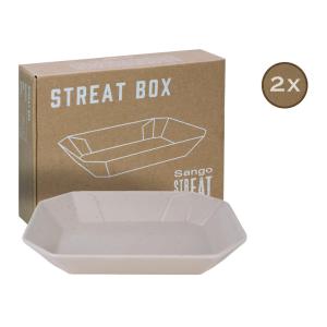 CreaTable Servierset Streat Box creme Steinzeug B/T: ca. 17…
