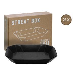 CreaTable Servierset Streat Box schwarz Steinzeug B/T: ca.…