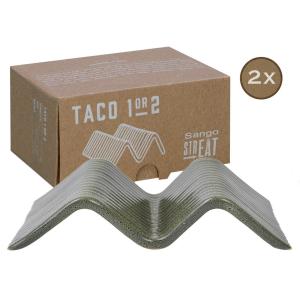 CreaTable Servierset Streat Taco Stand 1 grün Steinzeug B/L…