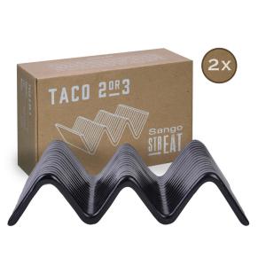 CreaTable Servierset Streat Taco Stand 2 schwarz Steinzeug