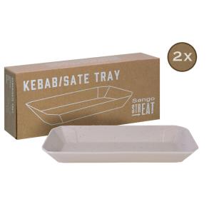 CreaTable Servierset Streat Tray Kebab/Satay creme Steinzeug
