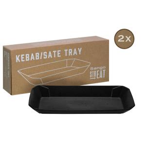 CreaTable Servierset Streat Tray Kebab/Satay schwarz Steinz…
