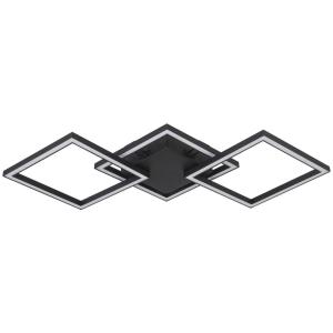 Deckenleuchte schwarz Metall Kunststoff B/H/L: ca. 29x5x63…