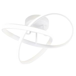 Deckenleuchte weiß Metall H/D: ca. 40x15 cm