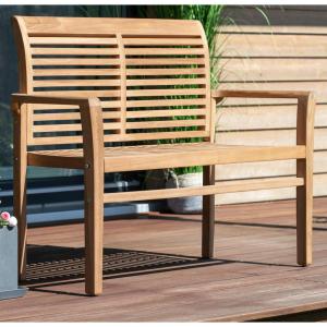 deVries Stapelbank teak Teakholz B/H/L: ca. 52x92x120 cm