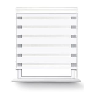 Doppelrollo mit Blende Easy-Fix weiß B/L: ca. 100x160 cm