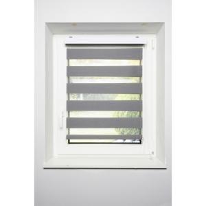 Doppelrollo mit Blende grau B/L: ca. 80x210 cm