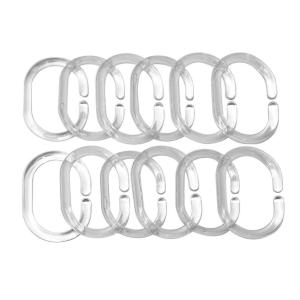 Duschringe transparent Kunststoff 12er Pack