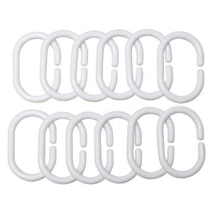 Duschringe weiß Kunststoff 12er Pack