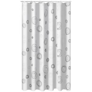 Duschvorhang Celina II weiß grau Kunststoff B/L: ca. 180x20…