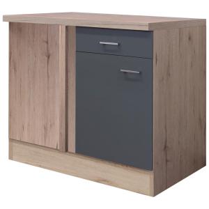Eckunterschrank Morena grau matt B/H/T: ca. 110x85x60 cm