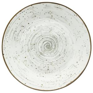 Essteller flach grau Porzellan D: ca. 26,5 cm