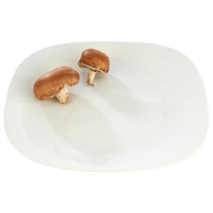 Essteller flach weiß Opal-Hartglas D: ca. 27 cm