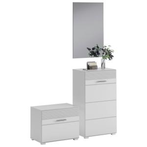 Garderobe LINUS weiß weiß Hochglanz B/H/T: ca. 115x190x37 c…