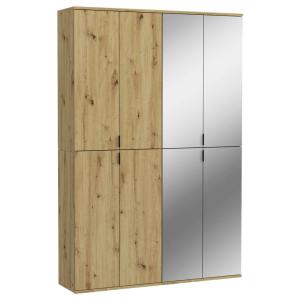 Garderobe PROJEKT Eiche Artisan Nachbildung Spiegel B/H/T:…
