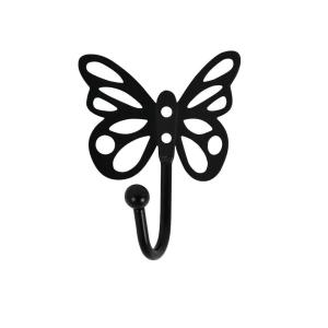 Garderobenhaken Butterfly schwarz pulverbeschichtet Metall…