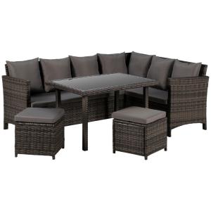 Gartensitzgruppe Sunny anthrazit Polyrattan