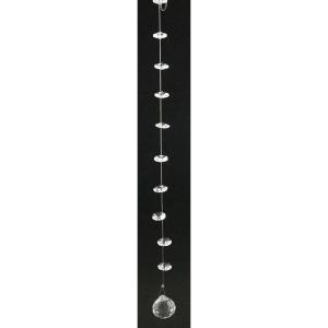 Glas-Art Deko-Kette klar Glas B/H/L: ca. 2x2x120 cm
