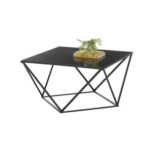 Glascouchtisch Senta schwarz Glas B/H/T: ca. 80x45x80 cm