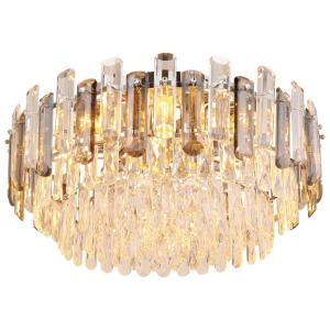 GLOBO Deckenleuchte Chrom klar Metall Acryl H/D: ca. 27x55…