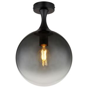 GLOBO Deckenleuchte Rauch mattschwarz Glas Metall H/D: ca.…