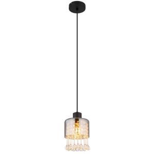 GLOBO Deckenleuchte schwarz klar Metall Acryl H/D: ca. 120x…