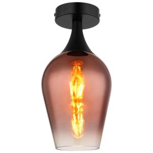 GLOBO Deckenleuchte schwarz Kupfer transparent Metall Glas…