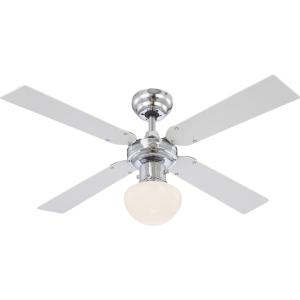 GLOBO Deckenventilator 330 weiß silber Chrom H/D: ca. 41x10…
