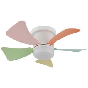 GLOBO Deckenventilator bunt weiß Opal H/D: ca. 13x40,6 cm m…