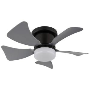GLOBO Deckenventilator Opal grau mattschwarz H/D: ca. 13x40…