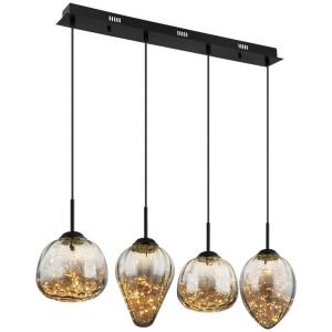 GLOBO LED-Pendelleuchte Firefly 15642-4 schwarz Metall Rauc…