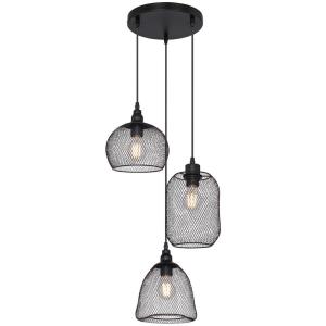 GLOBO Pendelleuchte 15047-3 schwarz Metall H/D: ca. 120x36…