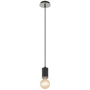 GLOBO Pendelleuchte 54032-1HB Joseba schwarz nickel Holz Me…