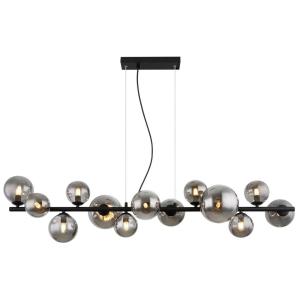 GLOBO Pendelleuchte 56133-13H Riha schwarz Rauch Metall Gla…