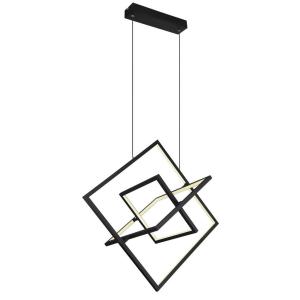 GLOBO Pendelleuchte 67194-55H Wolfhard Opal schwarz Silikon…