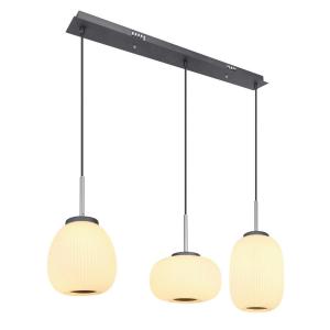 GLOBO Pendelleuchte Boomer 15437H2 Graphit Opal Metall Glas…