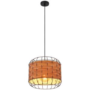 GLOBO Pendelleuchte ELMAR 15665H natur schwarz Metall Kunst…