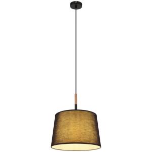 GLOBO Pendelleuchte mattschwarz braun Metall H/D: ca. 120x3…