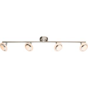 GLOBO Spotbalken 56125-4 nickel matt Chrom Satiniert Kunsts…