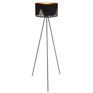 GLOBO Stehleuchte INGEBORG 15582S mattschwarz gold Metall T…
