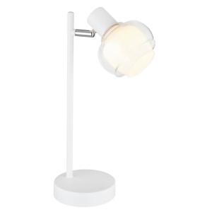 GLOBO Tischleuchte klar weiß Metall Glas B/H/T: ca. 12x35x1…